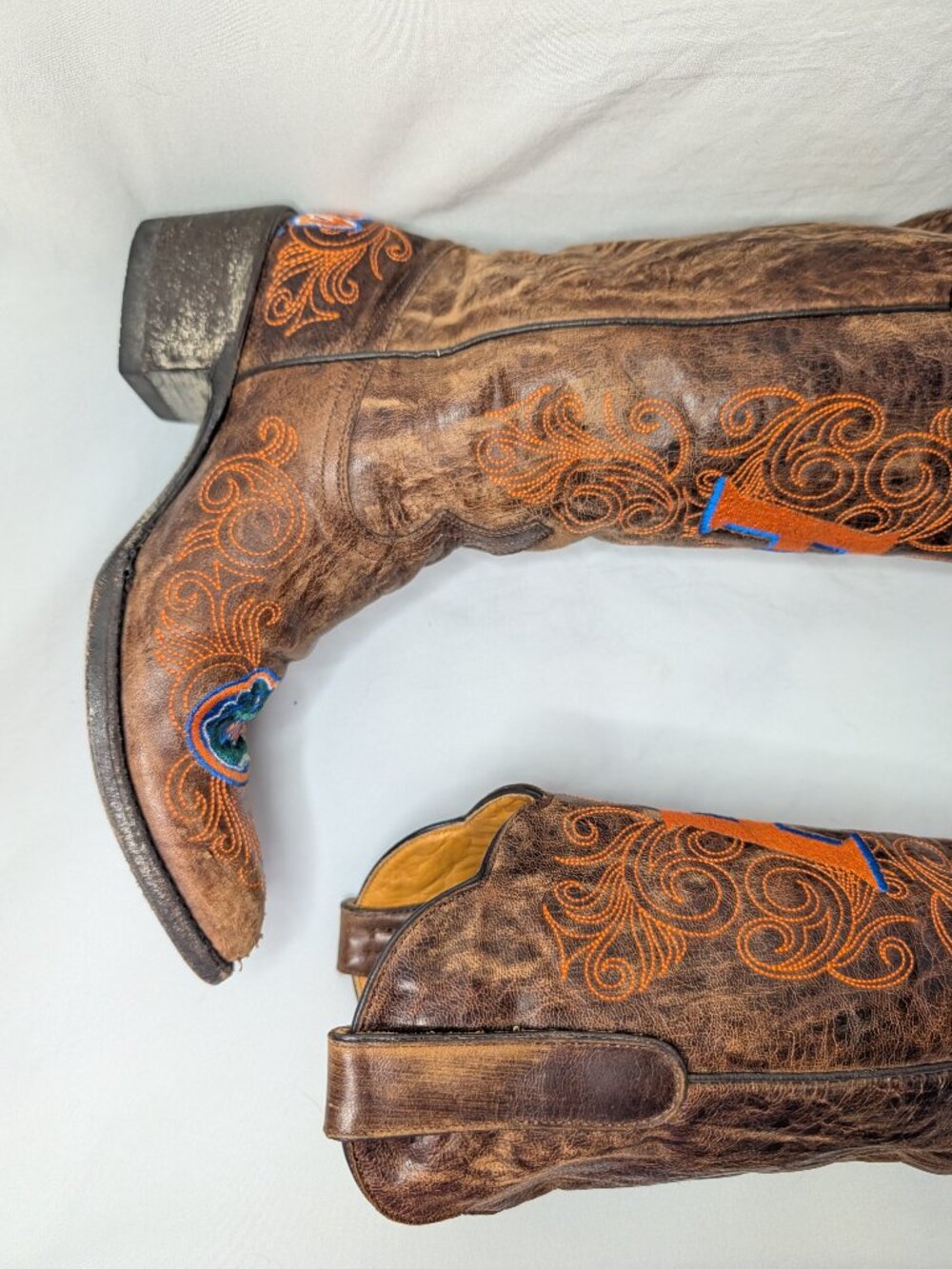 Gameday University of Florida Gators Leather Cowboy Boots Womens 7 UF - Picture 11 of 15
